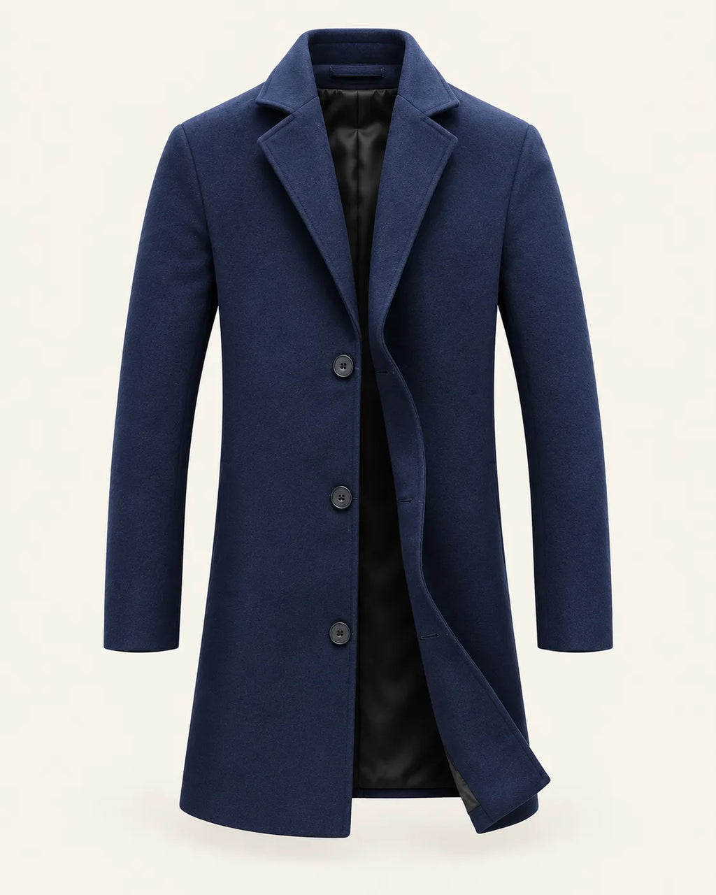 Azul marino | Abrigo largo de corte slim