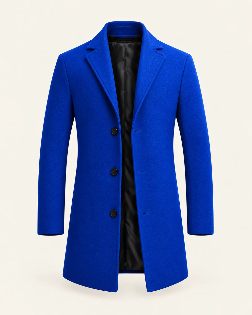 Azul real | Abrigo largo de corte slim