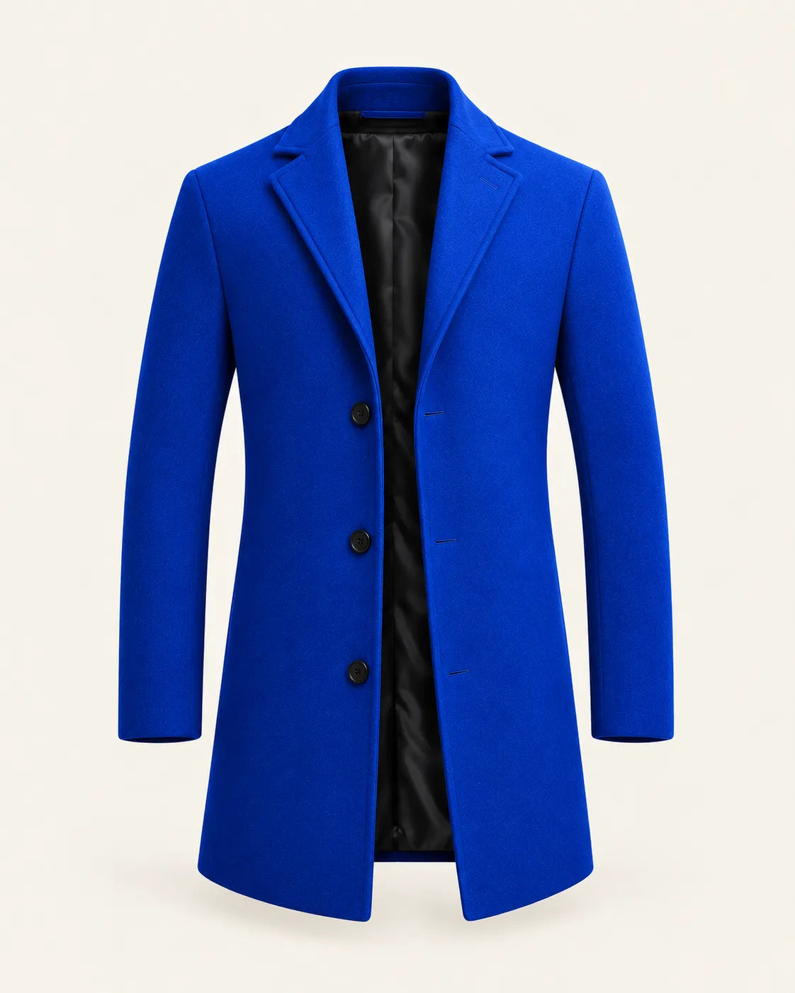 Azul real | Abrigo largo de corte slim