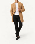 Camel | Abrigo largo de corte slim – vista delantera