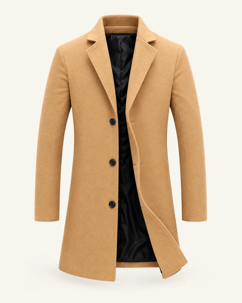 Camel | Abrigo largo de corte slim