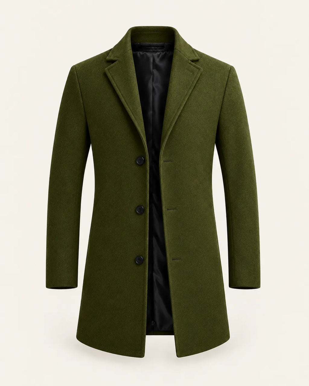 Verde oliva | Abrigo largo de corte slim