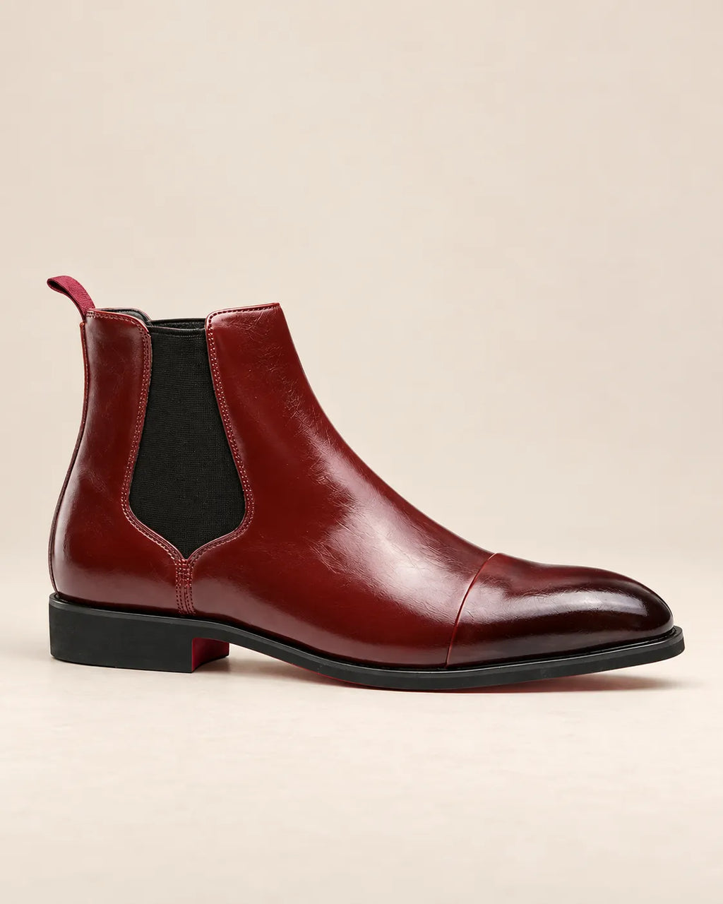Burdeos | Liso | Botines Chelsea – vista lateral