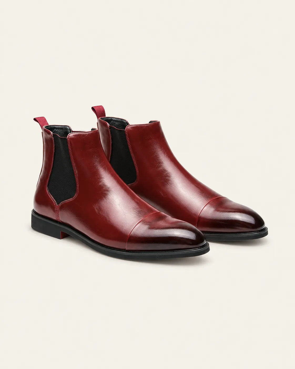 Burdeos | Liso | Botines Chelsea