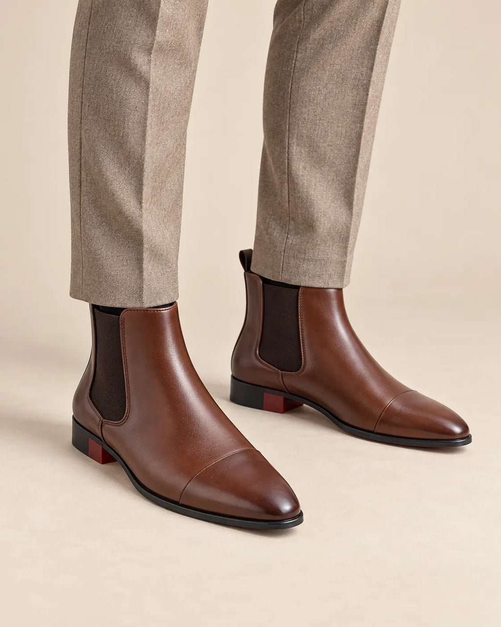 Marrón | Liso | Botines Chelsea – puestos