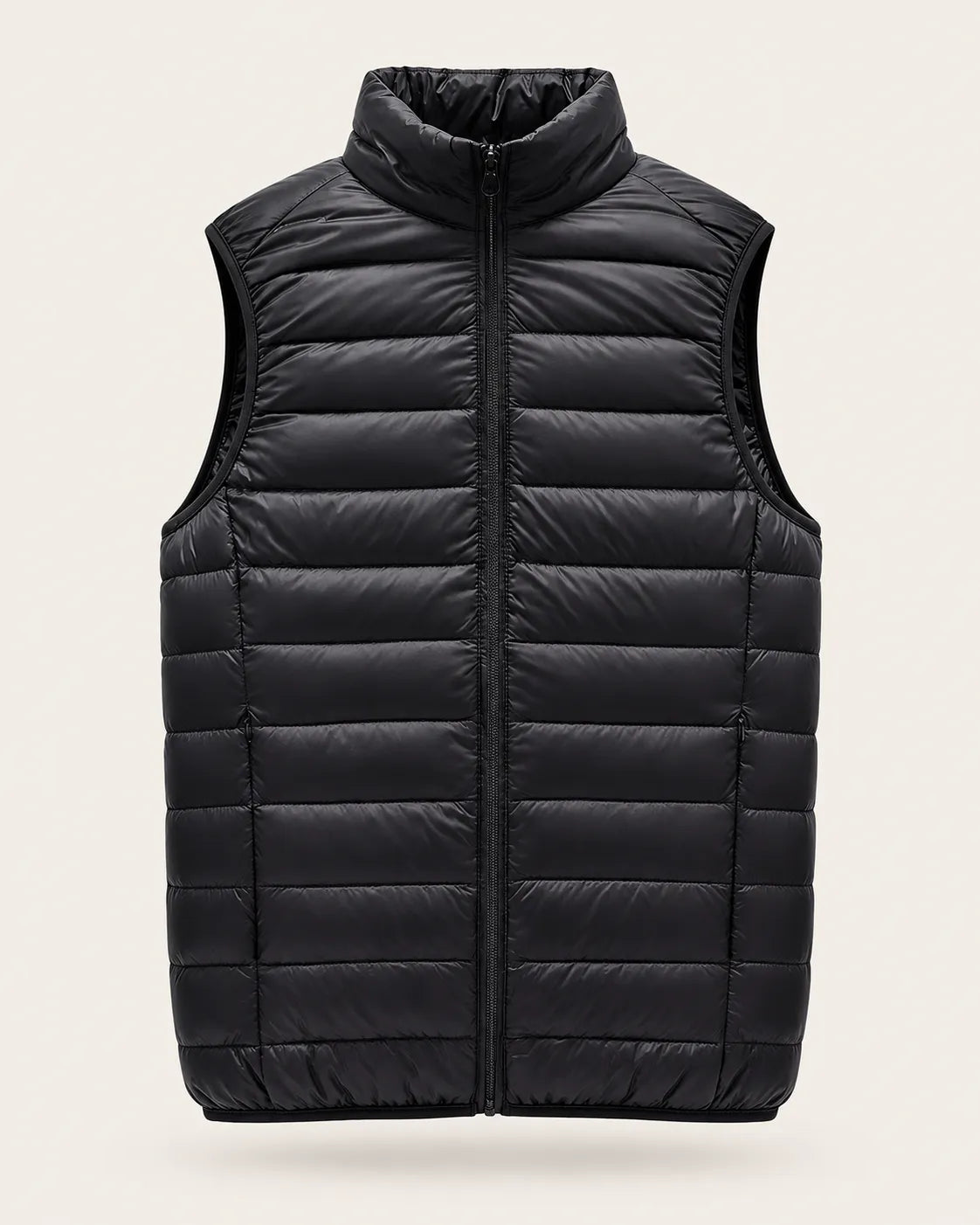 Negro | Chaleco acolchado ligero