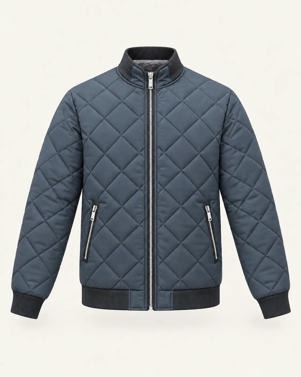 Gris azulado | Chaqueta bomber acolchada