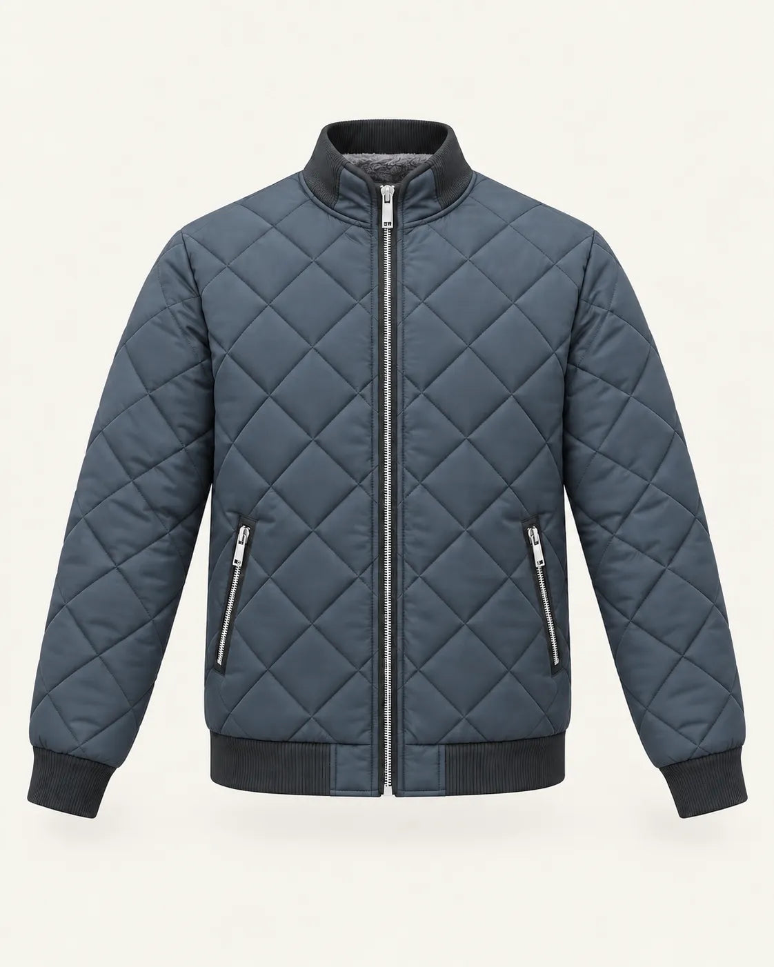 Gris azulado | Chaqueta bomber acolchada