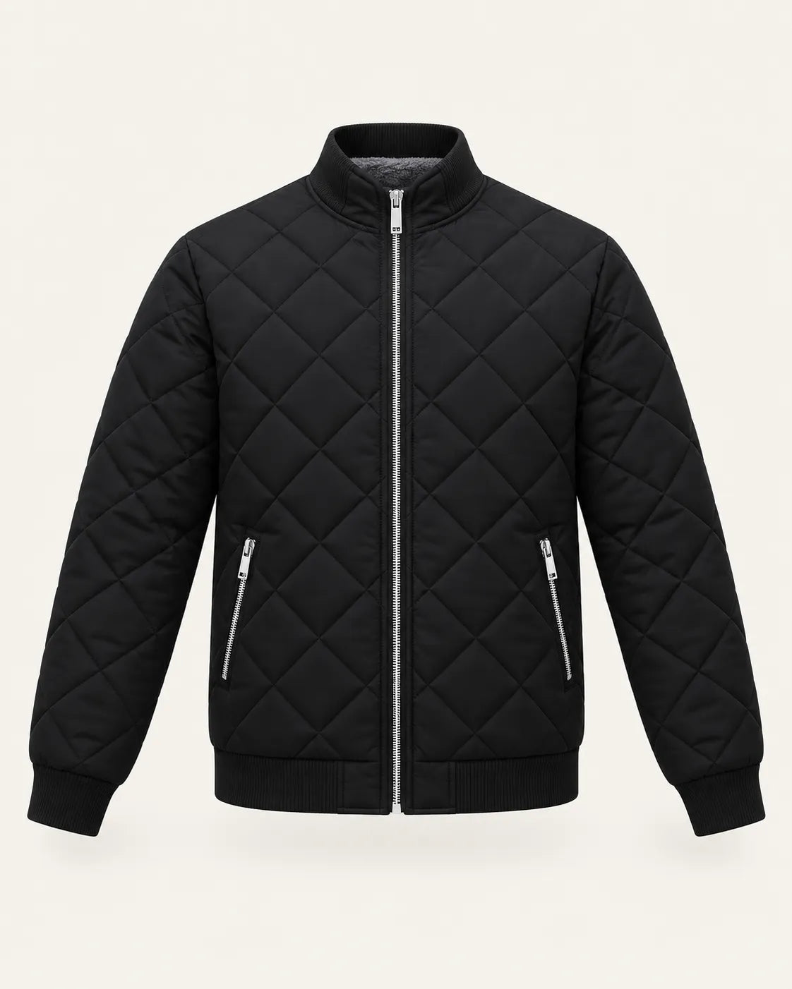 Negro | Chaqueta bomber acolchada