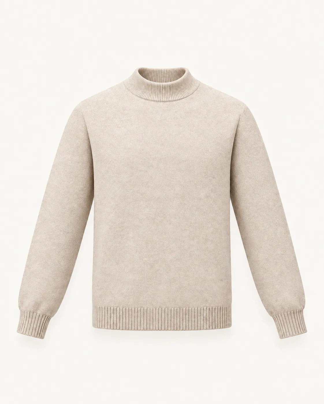 Beige | Jersey de cuello perkins