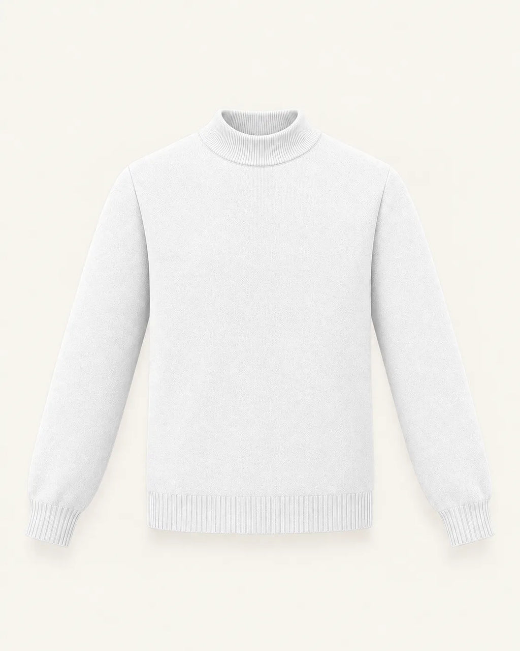 Blanco | Jersey de cuello perkins