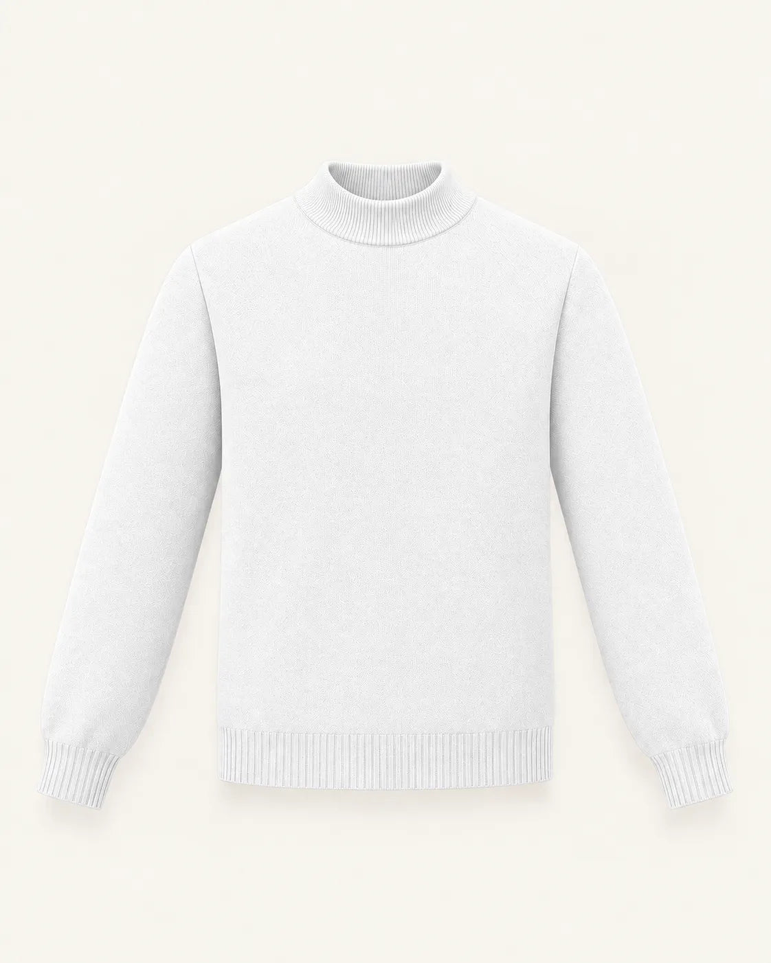 Blanco | Jersey de cuello perkins