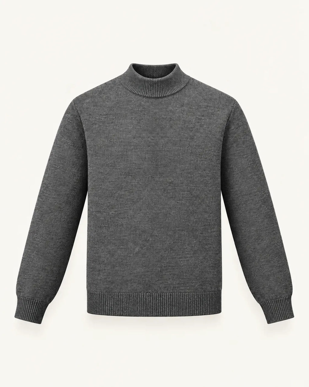 Gris oscuro | Jersey de cuello perkins