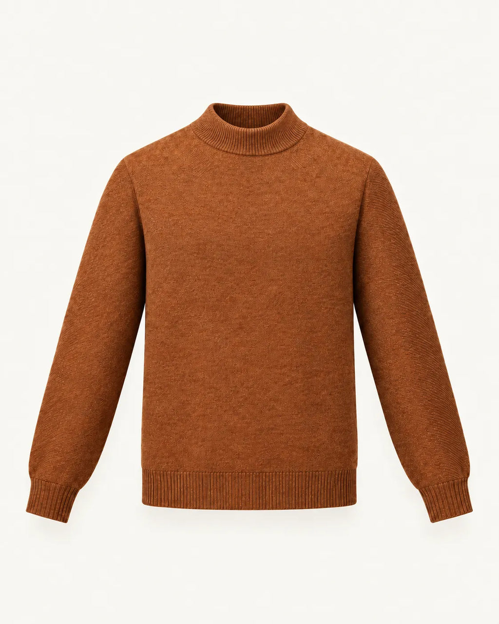Marrón | Jersey de cuello perkins