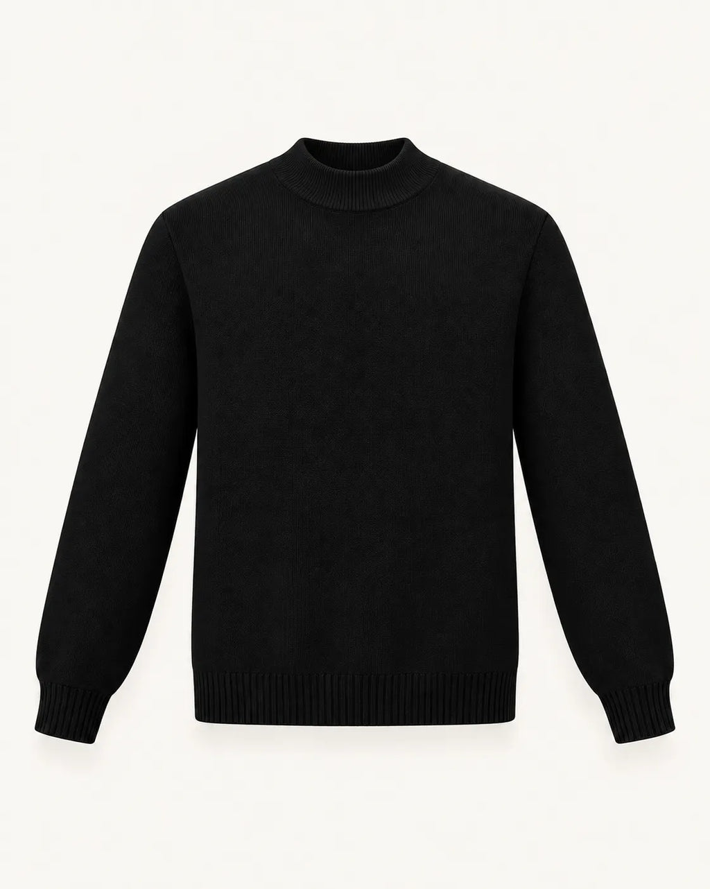 Negro | Jersey de cuello perkins