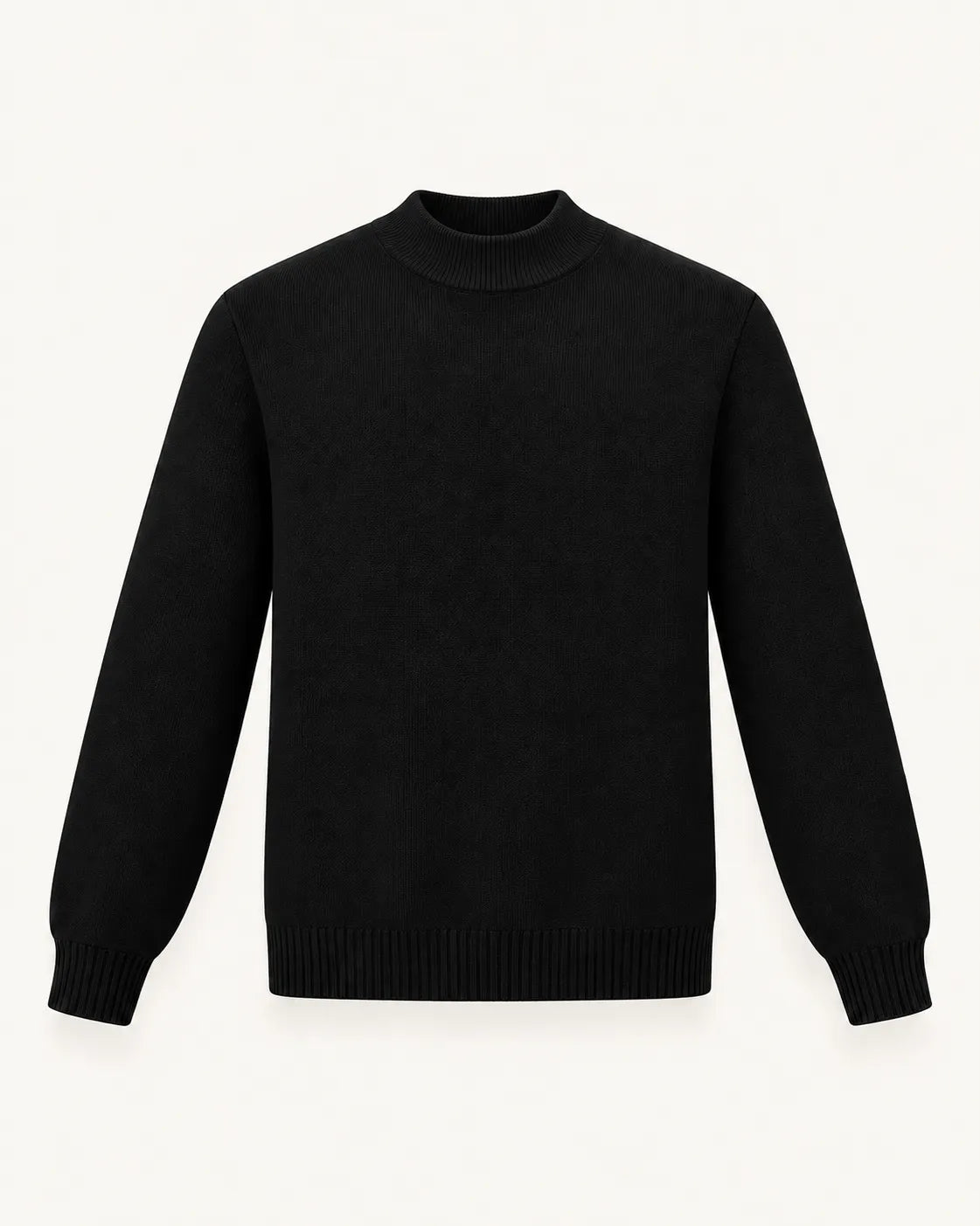 Negro | Jersey de cuello perkins