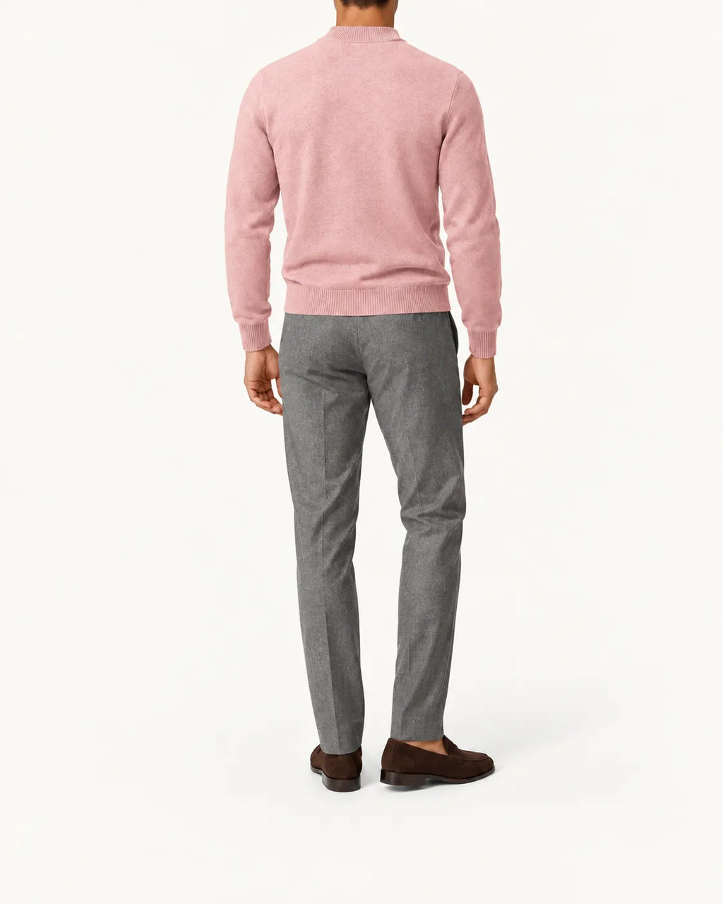 Rosa | Jersey de cuello perkins – vista trasera
