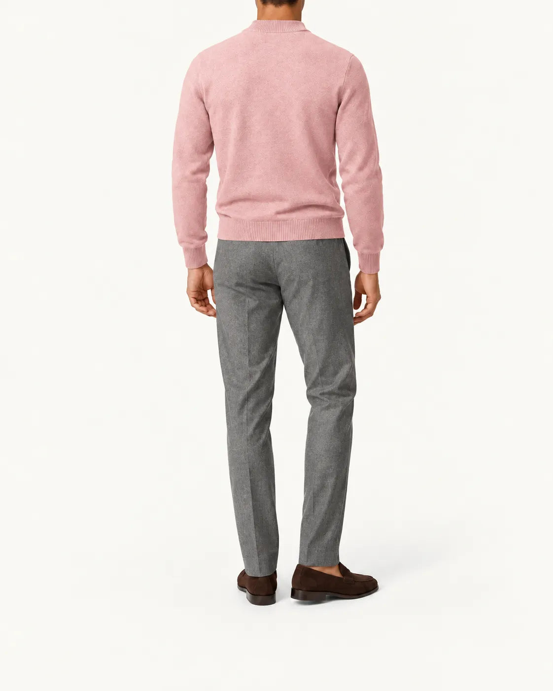 Rosa | Jersey de cuello perkins – vista trasera
