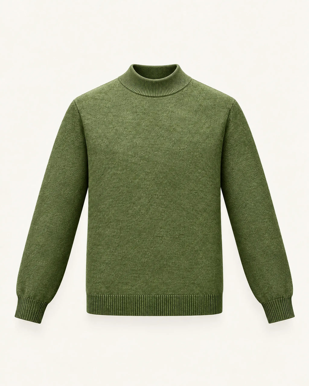 Verde militar | Jersey de cuello perkins