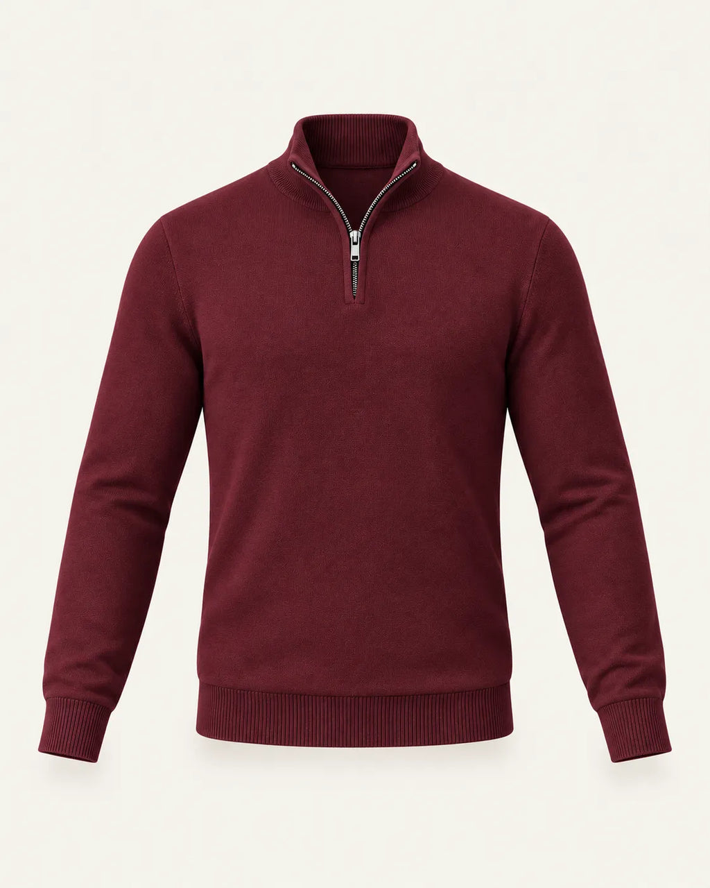 Burdeos | Jersey de media cremallera ligero