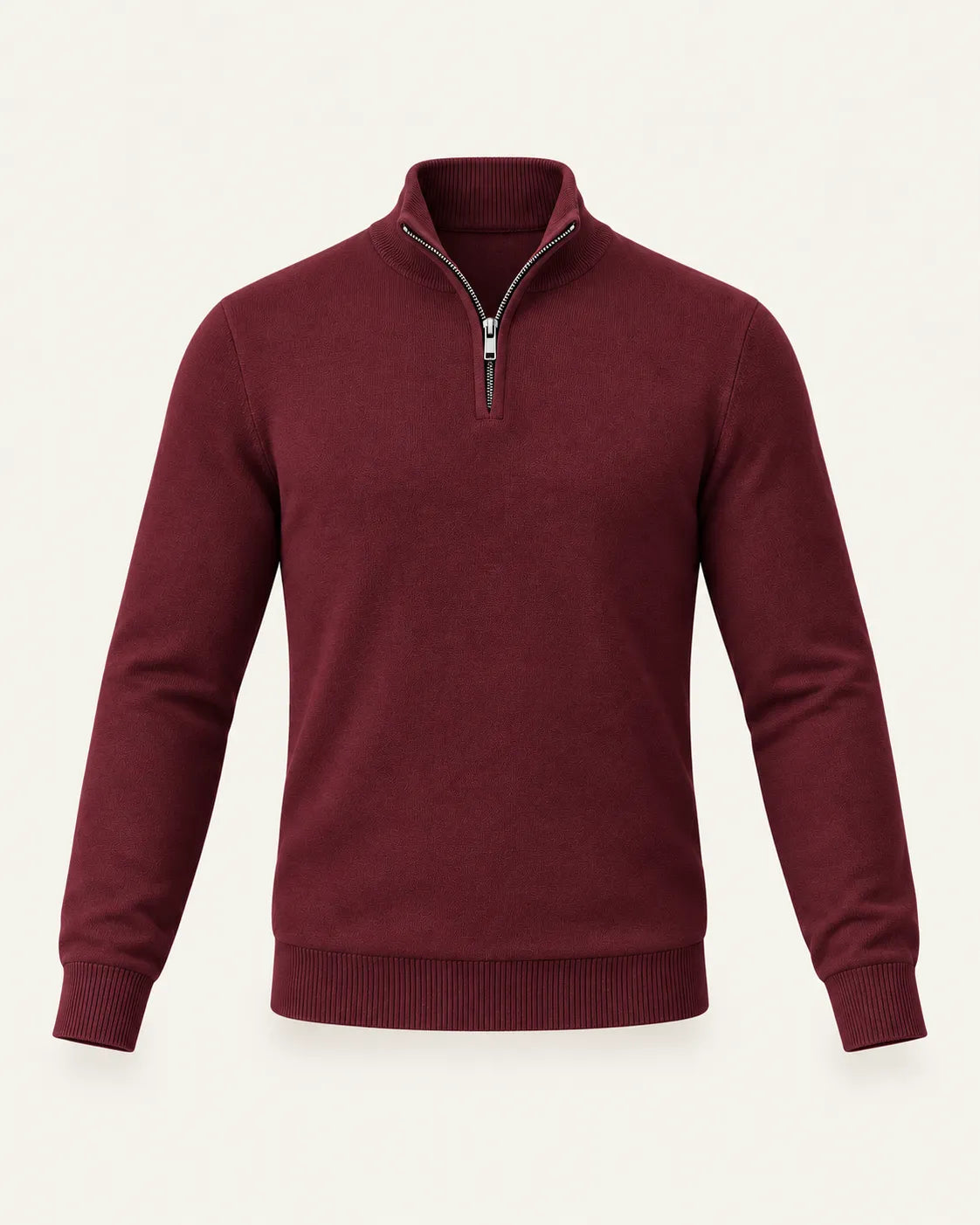 Burdeos | Jersey de media cremallera ligero