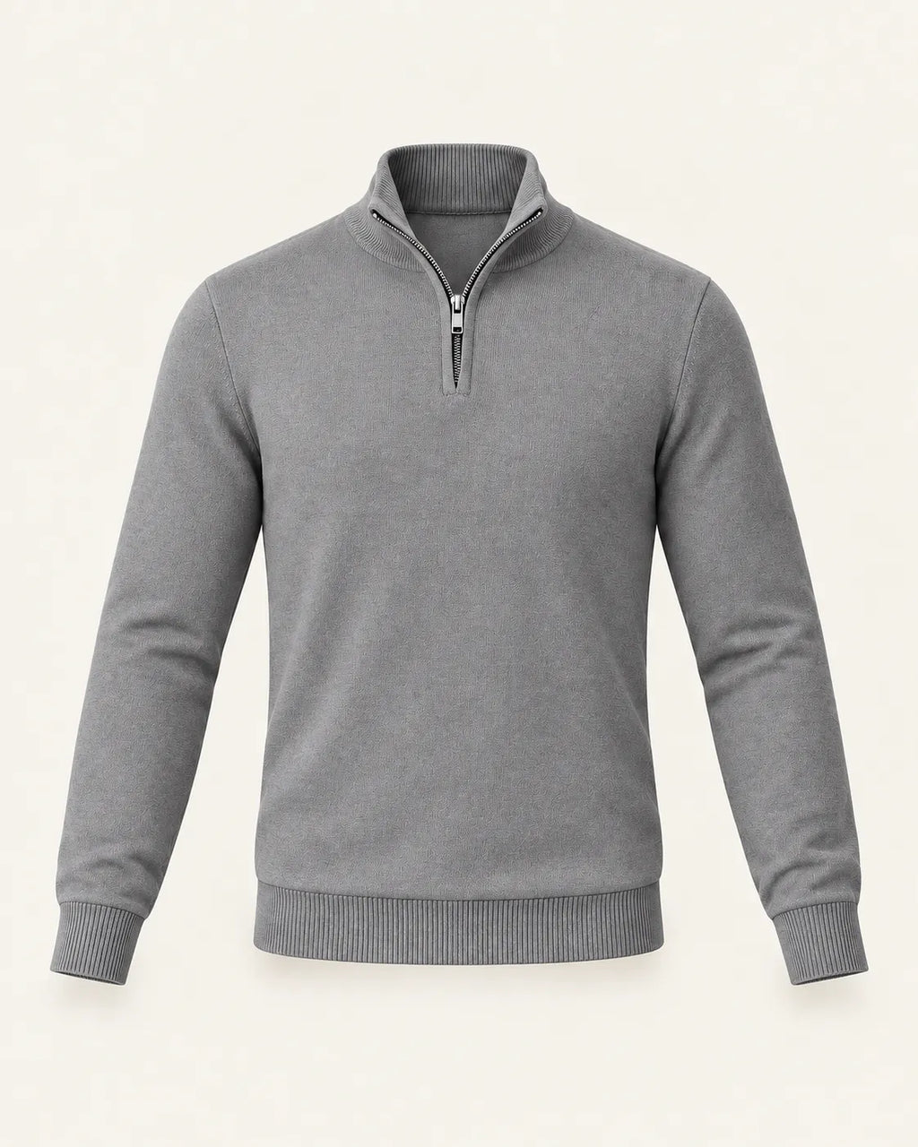 Gris oscuro | Jersey de media cremallera ligero