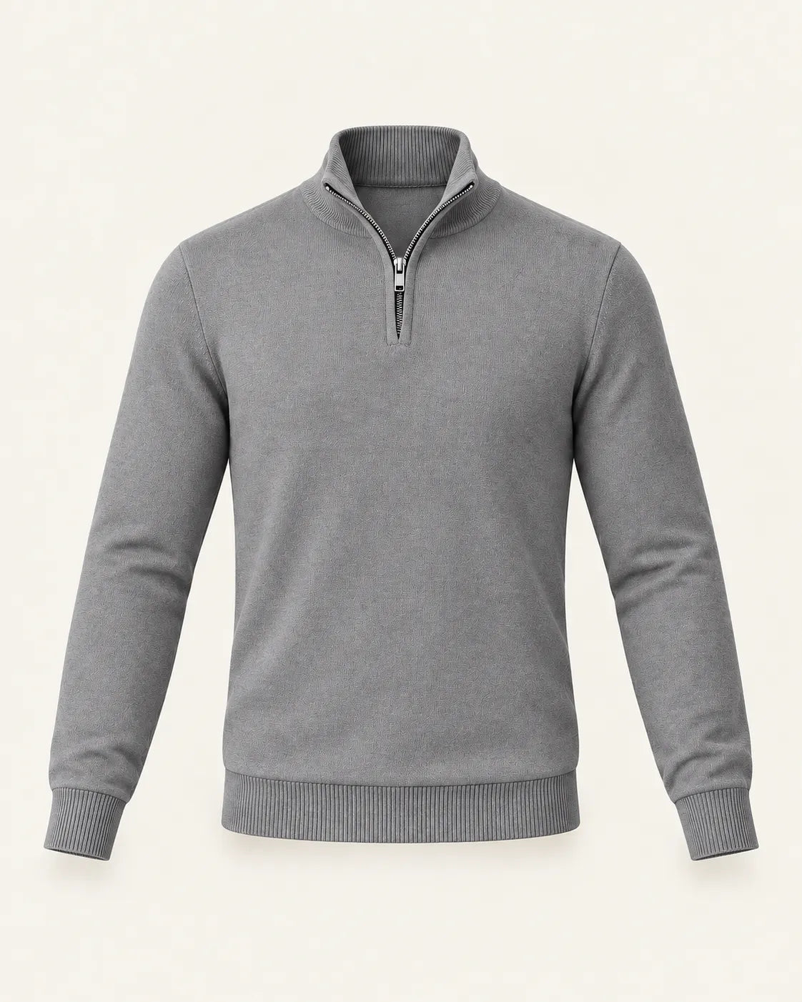 Gris oscuro | Jersey de media cremallera ligero