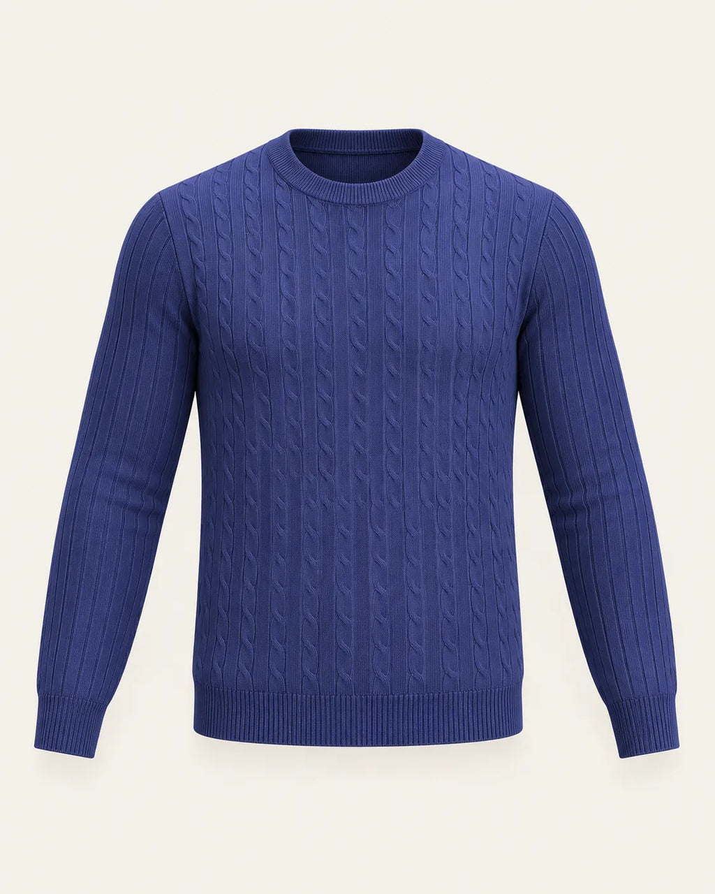Azul real | Jersey de ochos de cuello redondo