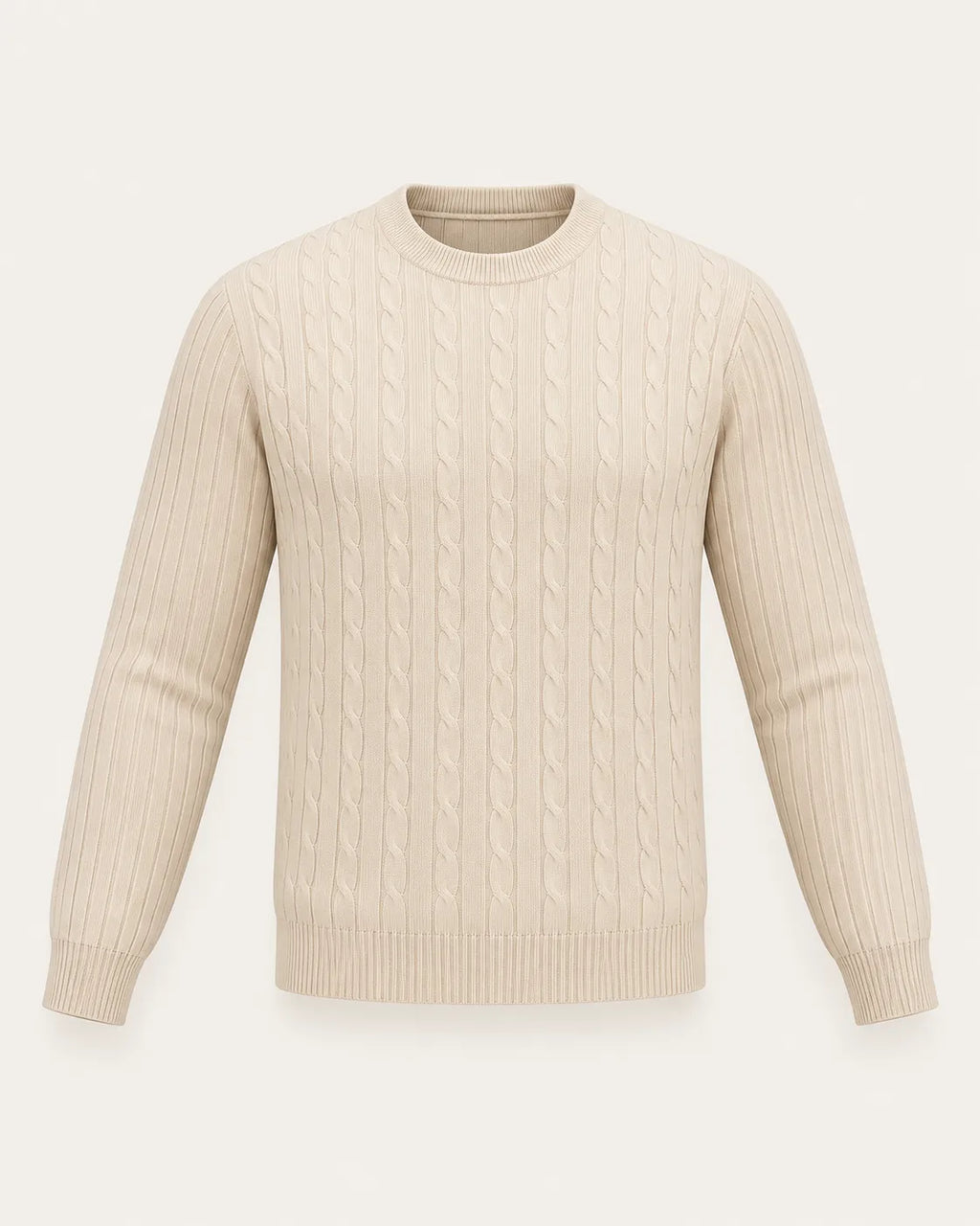 Beige | Jersey de ochos de cuello redondo