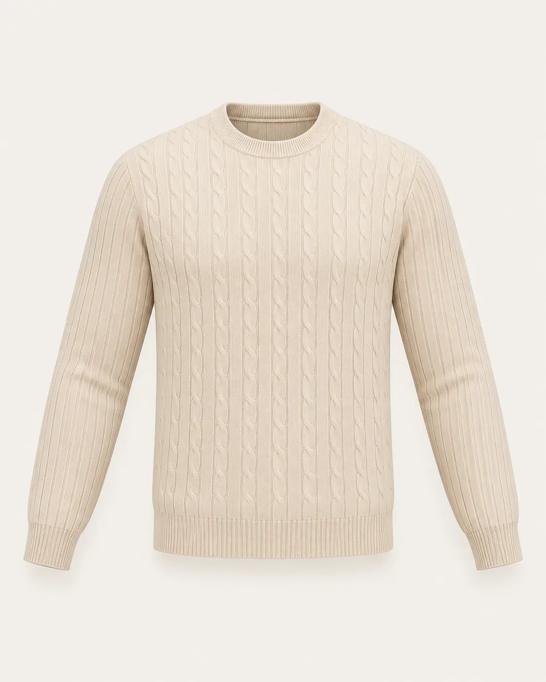 Beige | Jersey de ochos de cuello redondo