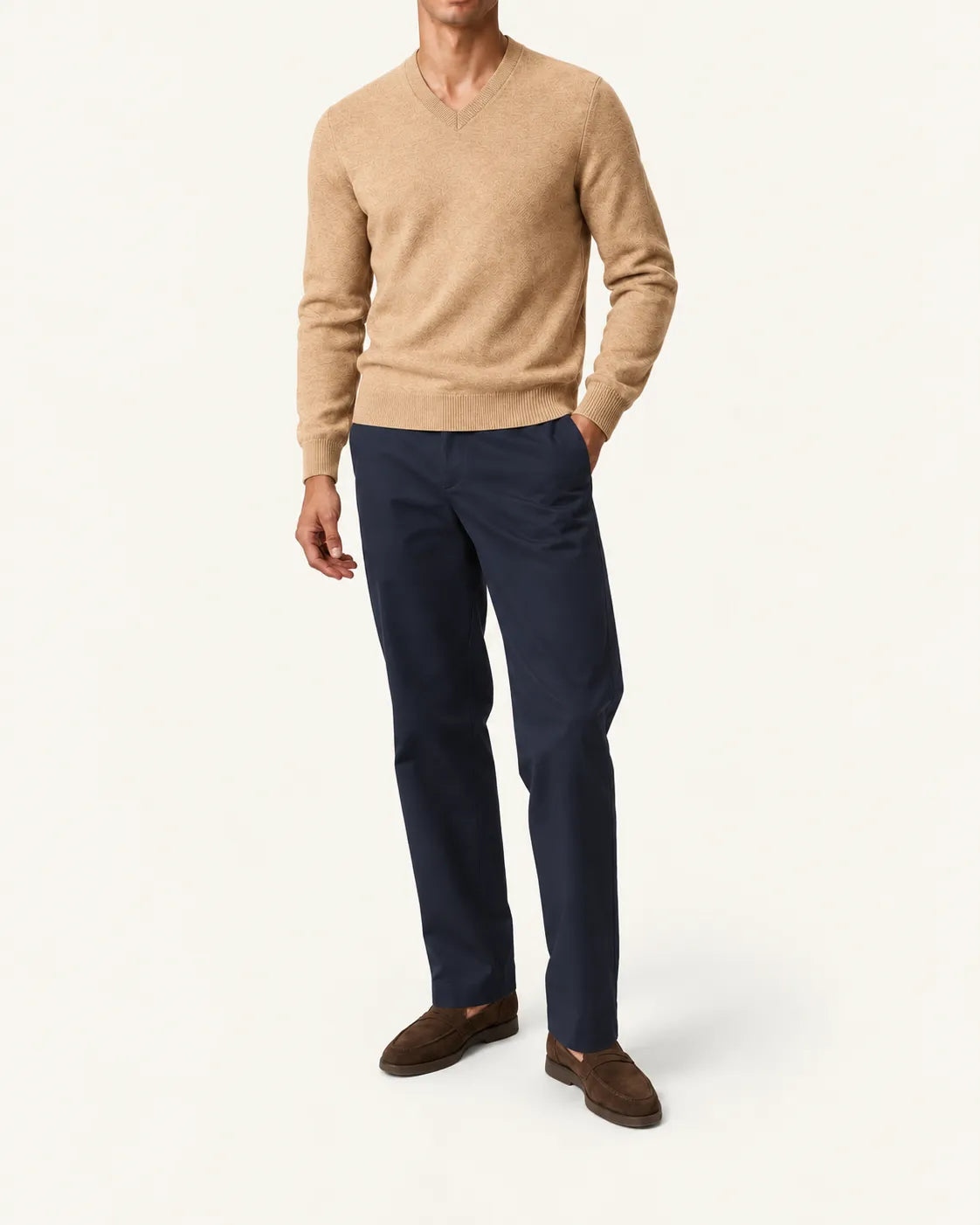 Camel | Jersey de pico básico – vista delantera