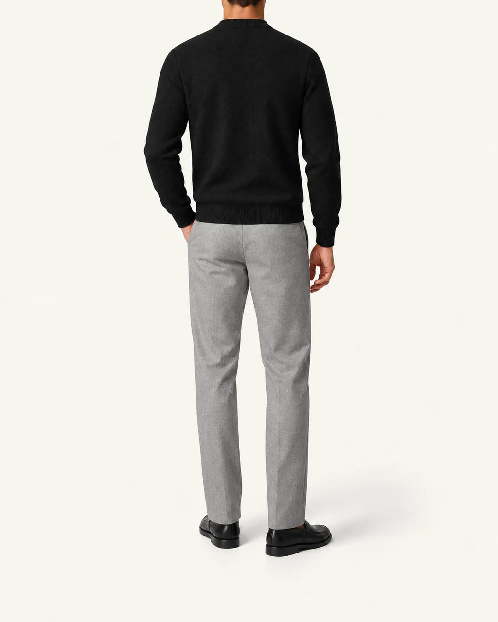 Negro | Jersey de pico básico – vista trasera