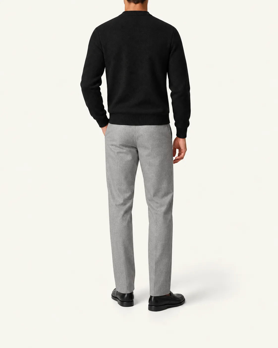 Negro | Jersey de pico básico – vista trasera