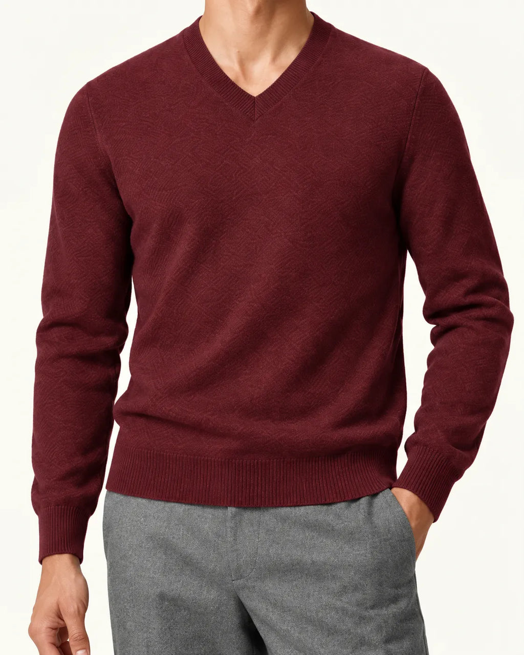 Rojo | Jersey de pico básico – detalle