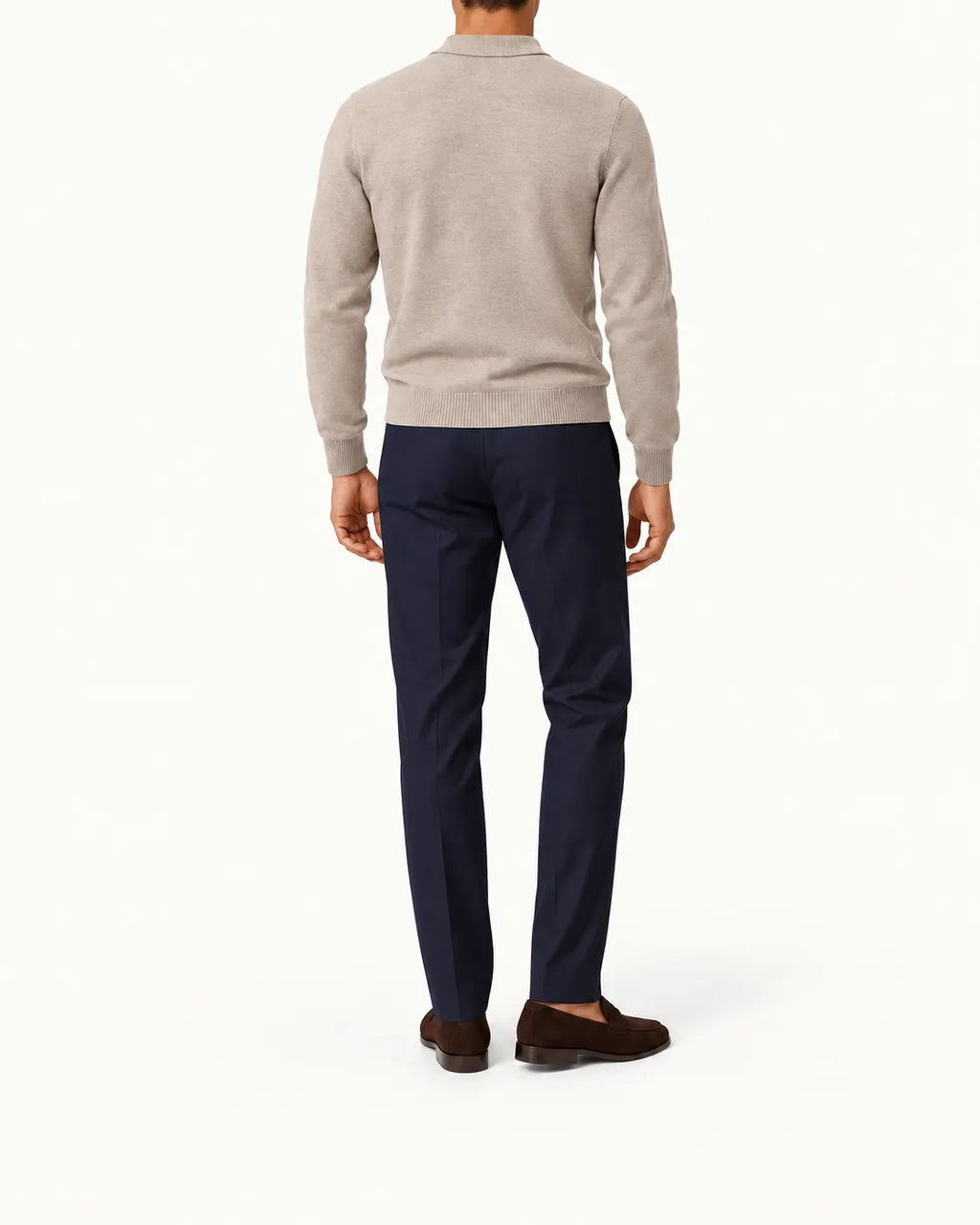 Camel | Jersey polo de punto con botones – vista trasera