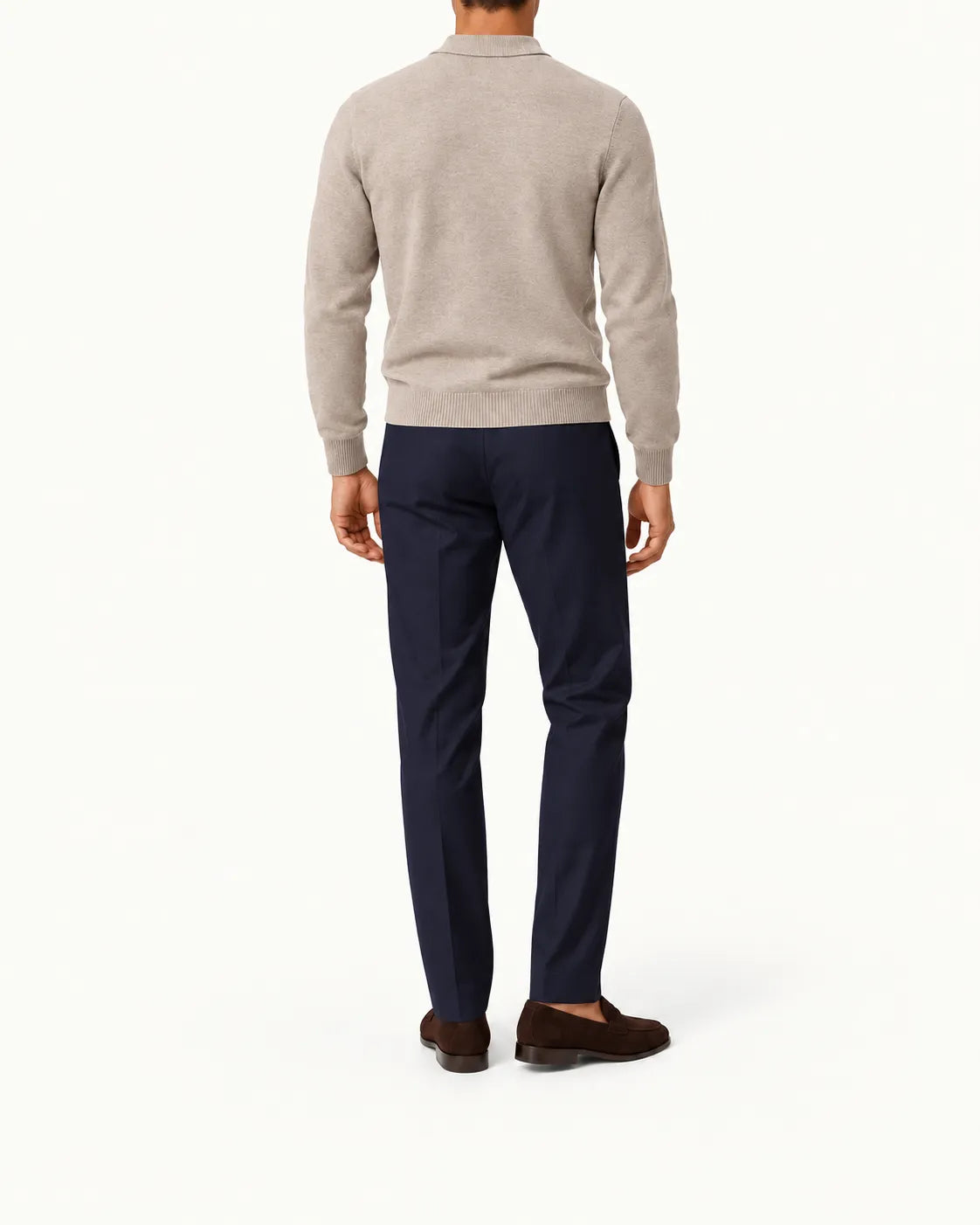 Camel | Jersey polo de punto con botones – vista trasera