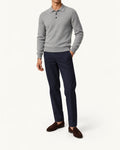 Gris | Jersey polo de punto con botones – vista delantera