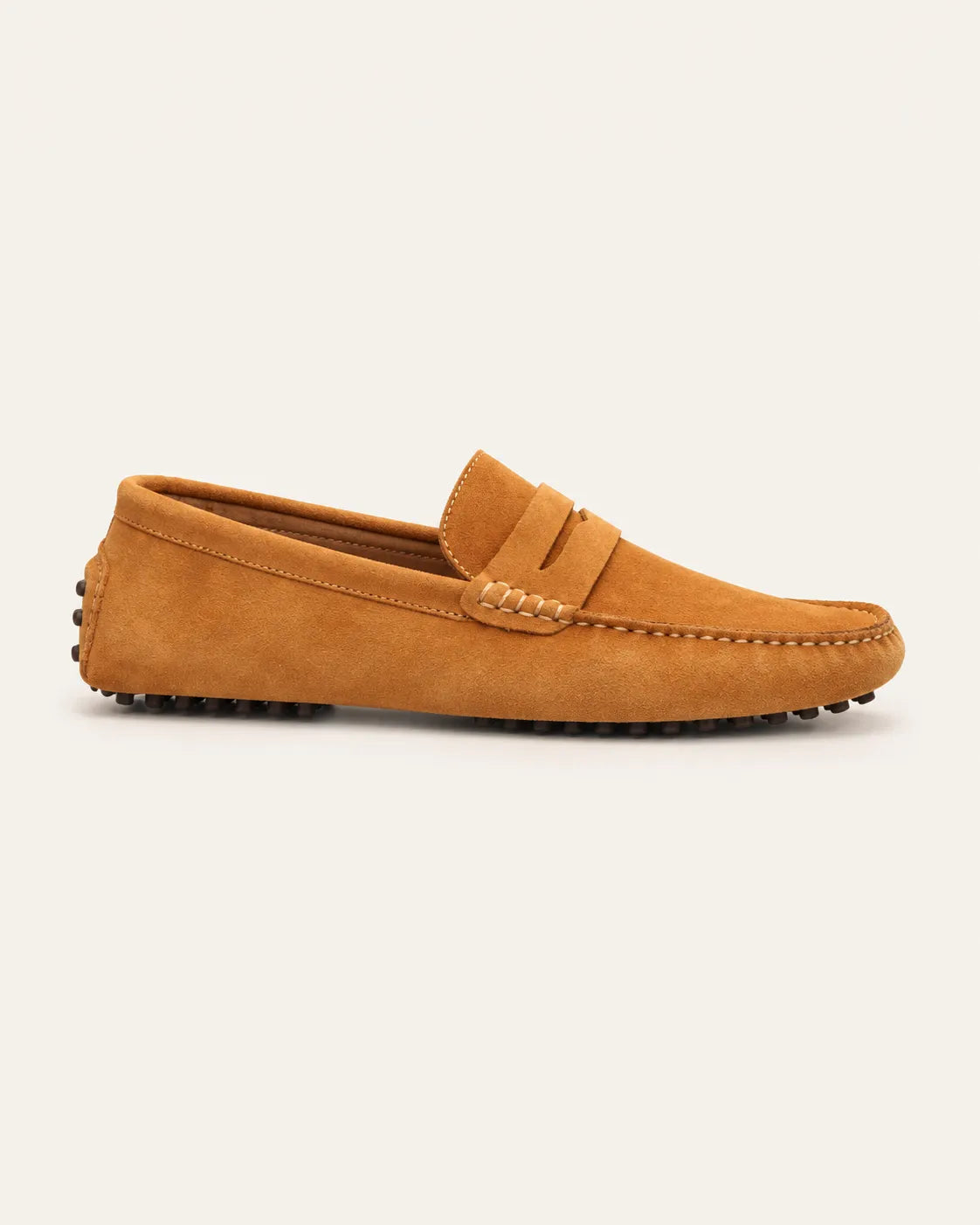 Camel | Mocasines driving efecto ante – vista lateral