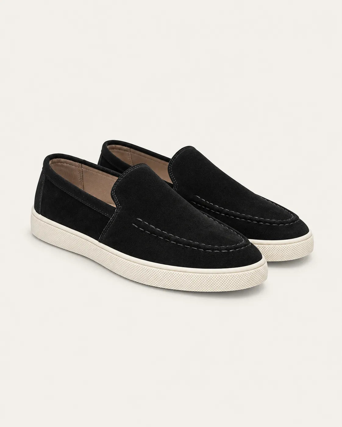 Negro | Liso | Mocasines efecto ante – par