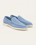 Azul claro | Mocasines slip-on efecto ante – par