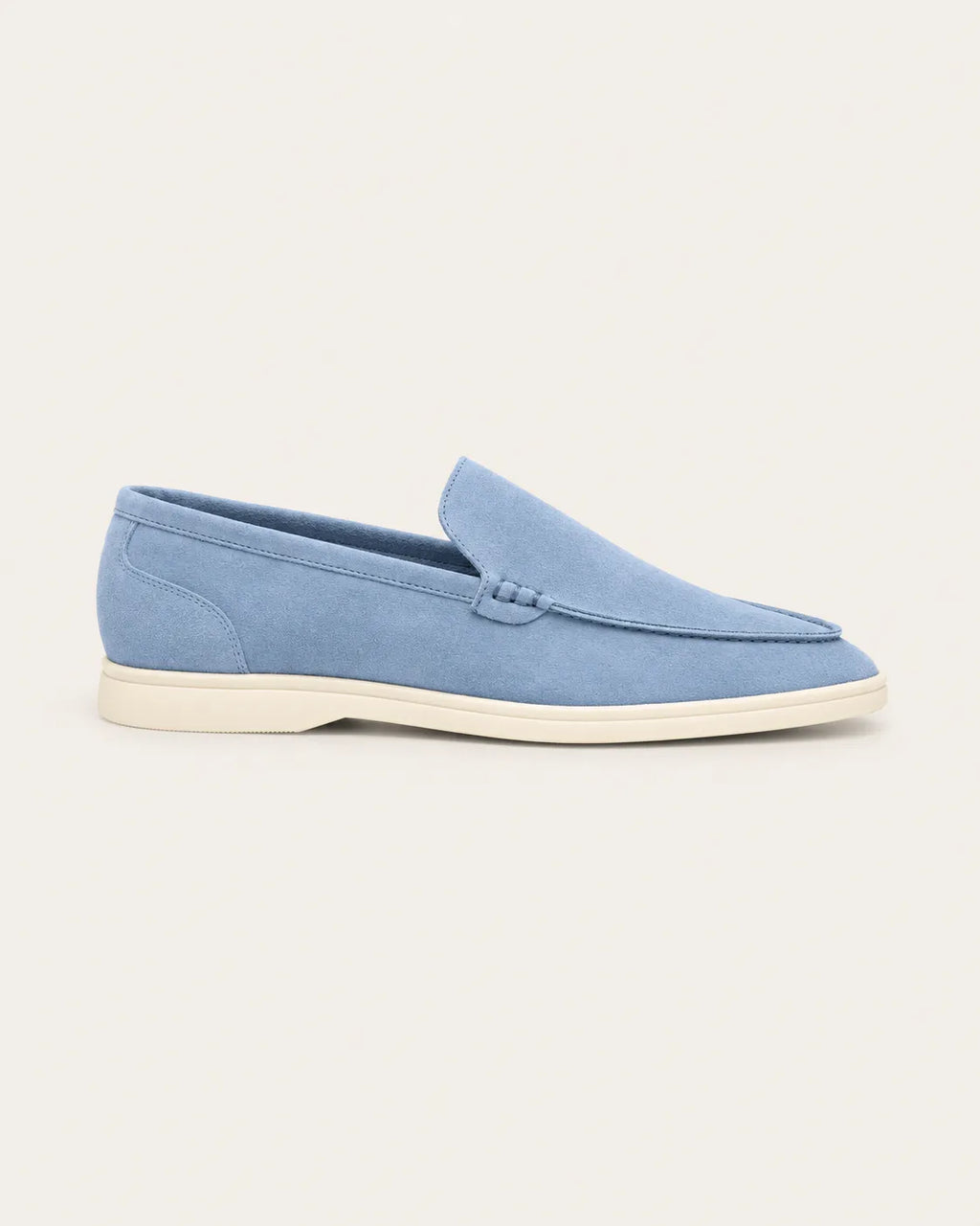 Azul claro | Mocasines slip-on efecto ante – vista lateral