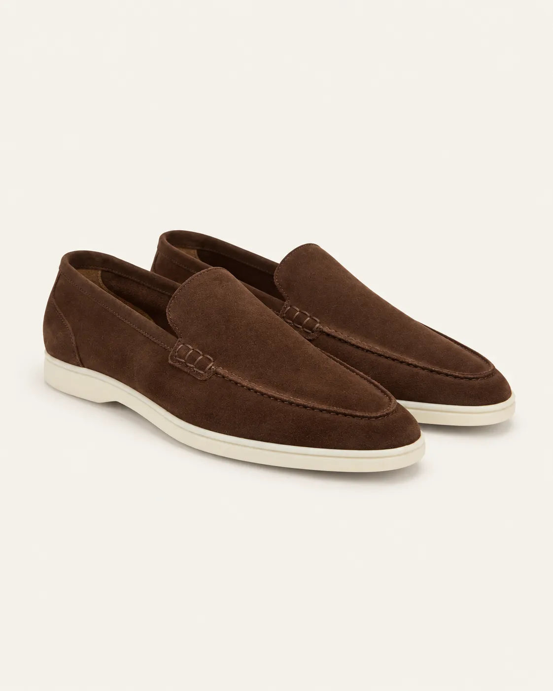 Café | Mocasines slip-on efecto ante – par