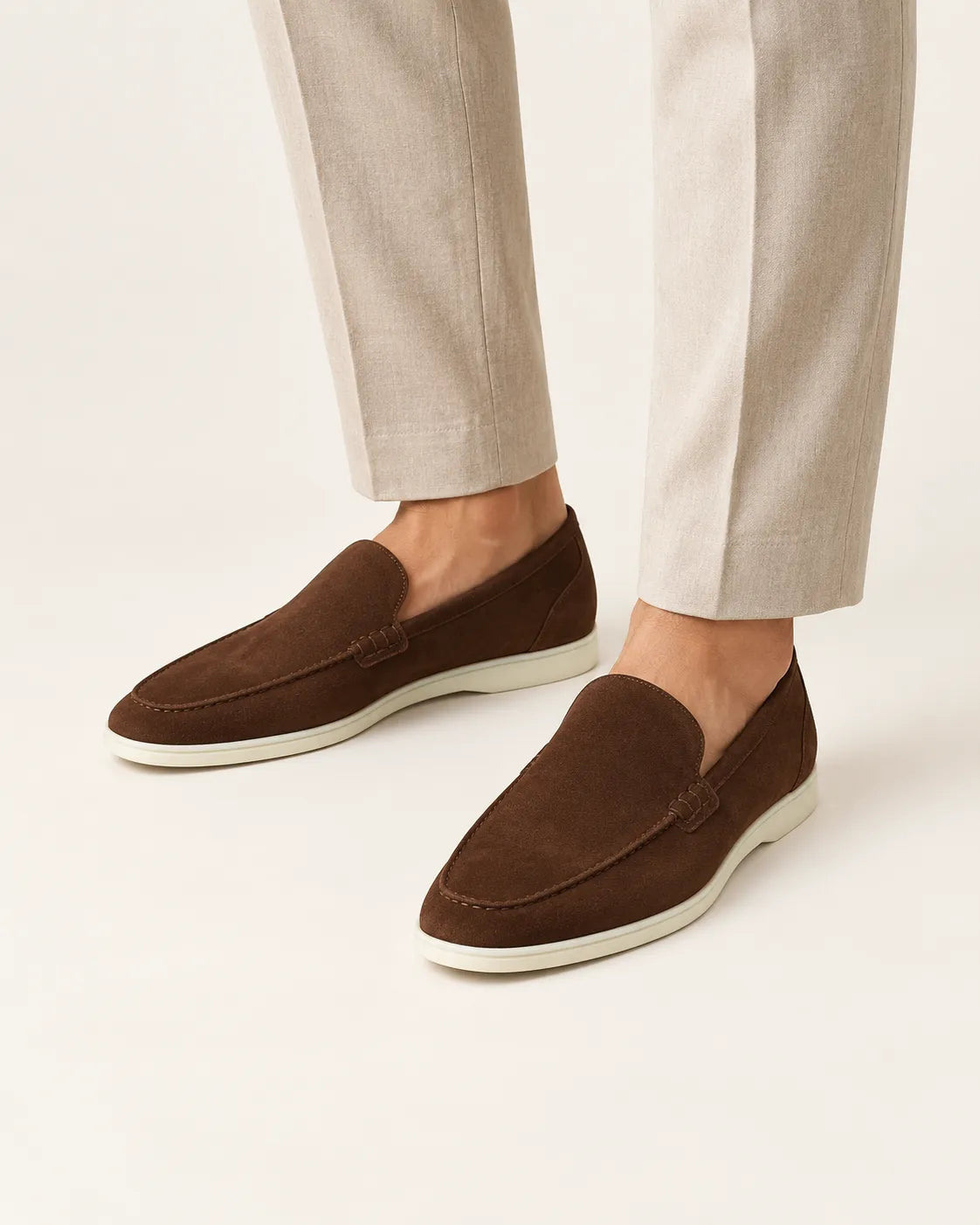 Café | Mocasines slip-on efecto ante – puestos