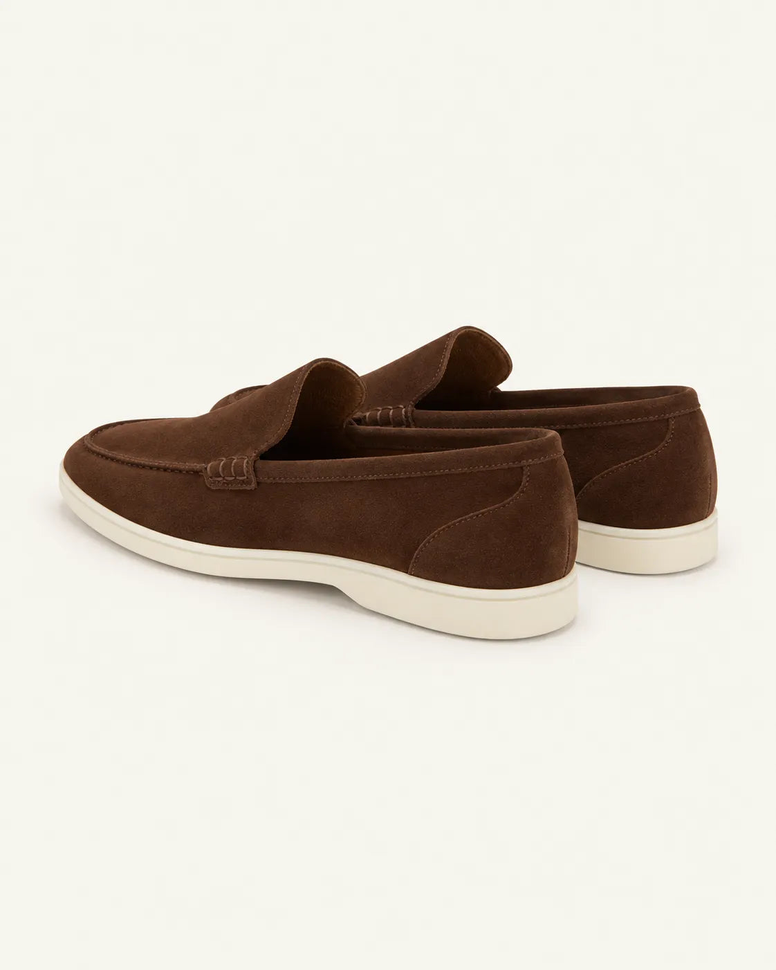 Café | Mocasines slip-on efecto ante – vista trasera