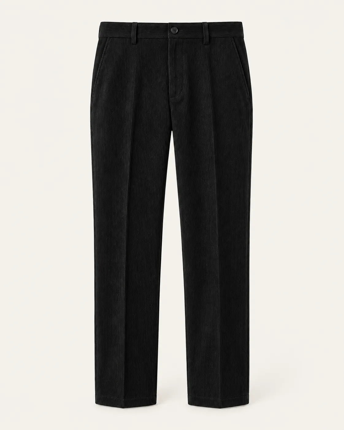 Negro | Pantalón de pana de corte clásico