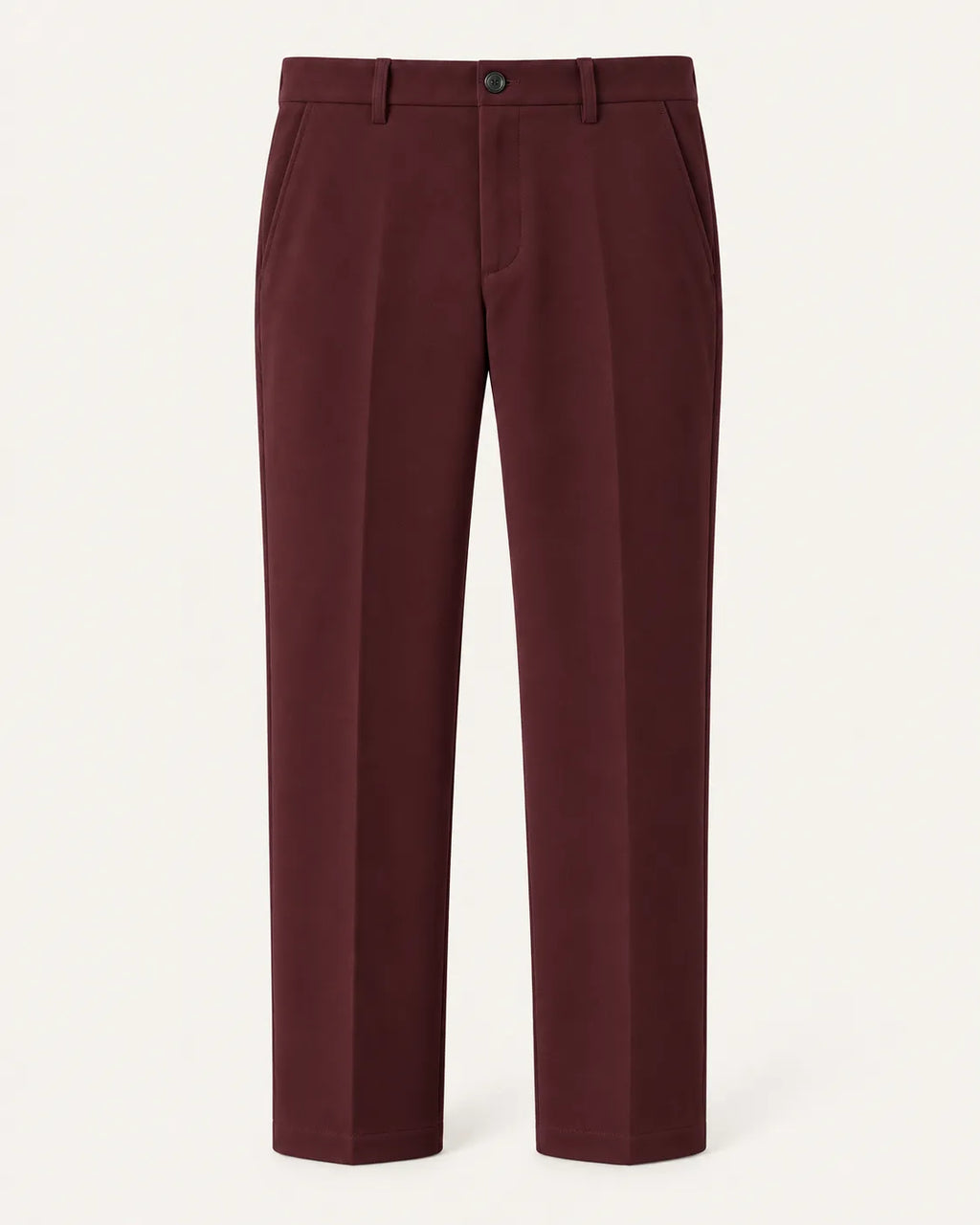 Burdeos | Pantalón de vestir elástico de corte recto