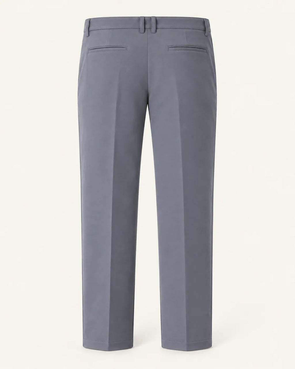 Gris | Pantalón de vestir elástico de corte recto – parte trasera