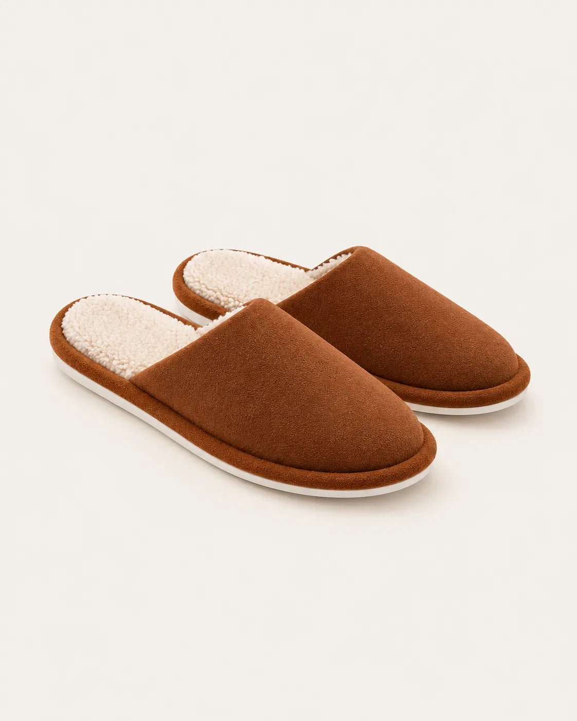 Café | Zapatillas de casa efecto ante – par