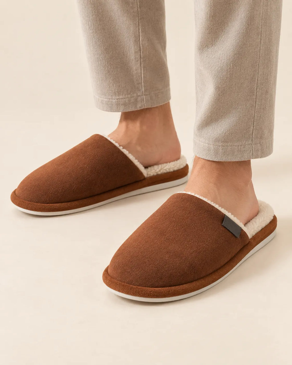 Café | Zapatillas de casa efecto ante – puestas