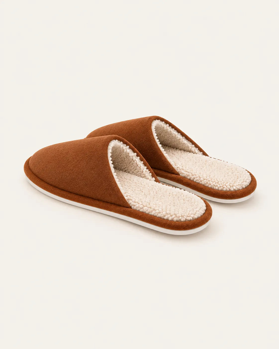 Café | Zapatillas de casa efecto ante – vista trasera